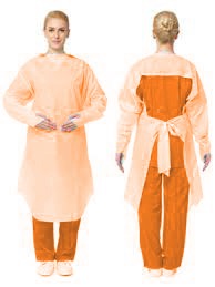 blue plastic isolation apron - Image 3