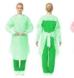 Disposable plastic apron white