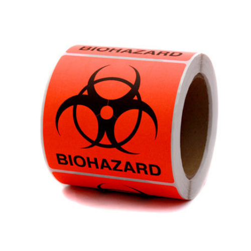 Bio Hazardous Stickers Plastic