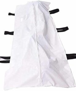 body bag + straight zip + handles virgin white