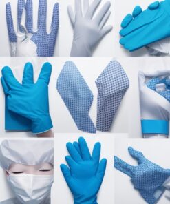 crinkle palm rubber glove