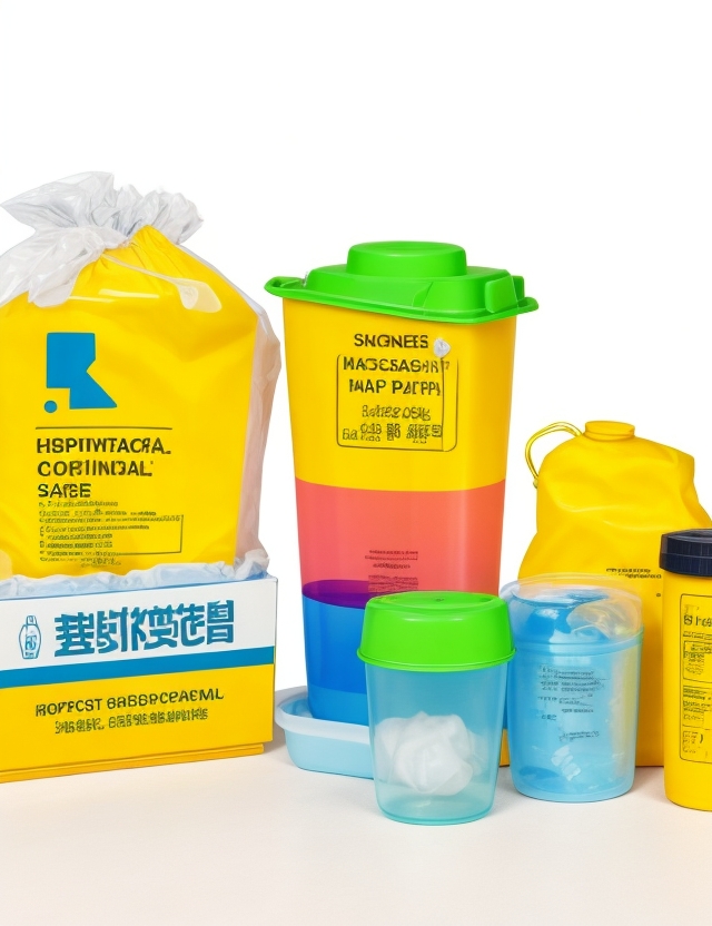 small red biohazard bags