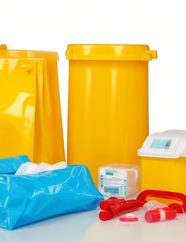 8881676285 monoject multi-purpose sharps containers. 8 liter. red base. chimney ..