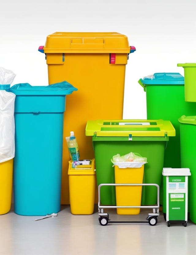 red bag medical waste container