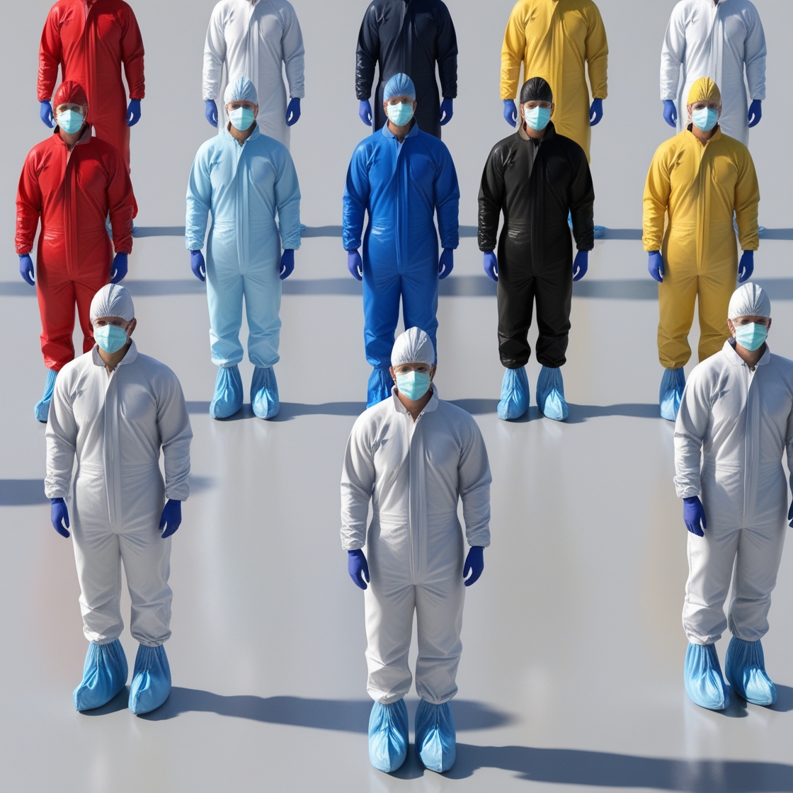 Yellow Reusable Coveralls (Small, Medium, Large, X Large, XX Large, XXX Large)