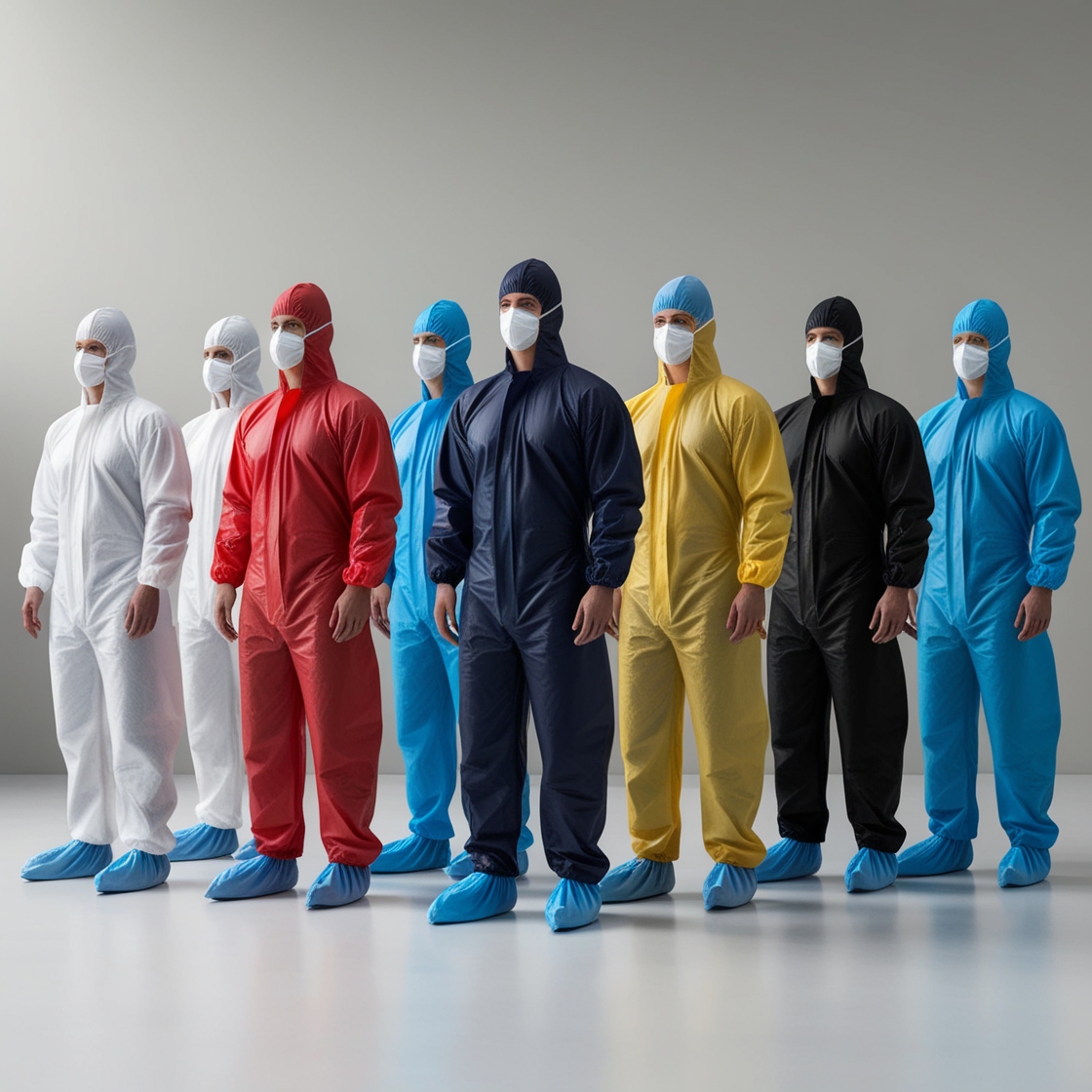 Black Disposable Coveralls (Small, Medium, Large, X Large, XX Large, XXX Large)