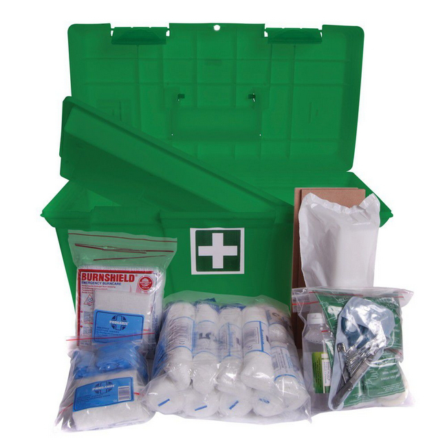 First Aid Kit - Factory Regulation 7 - Plastic Box and Contents - 48 x 26 x 22 cm - FAK5005