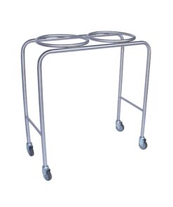 Mobile double bowl stand _ Stainless steel construction