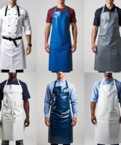 black cooking apron