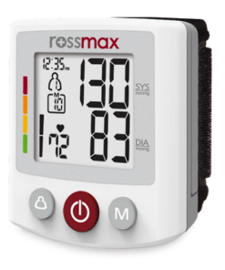 Alternative view of Rossmax Wrist Blood Pressure Meter with XL Display