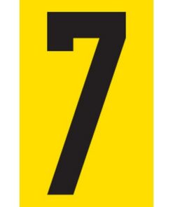 Adhesive Signs - No. 7- Black-Yellow - 55 x 90mm - SIGNA55-7