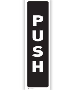 ABS Signage - Push Vertical - 180 x 50mm - SIGNPUS(D)