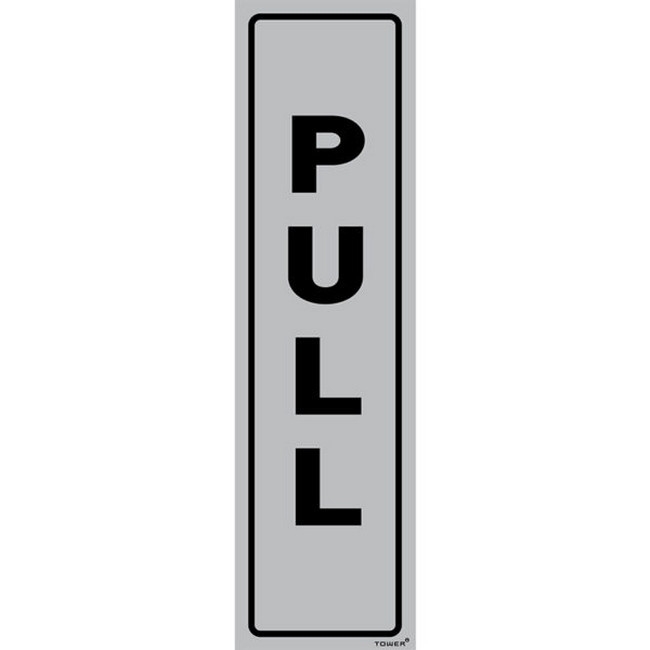 Aluminium Sign - Pull Vertical - 180 x 50mm - SIGNALPUL(D)