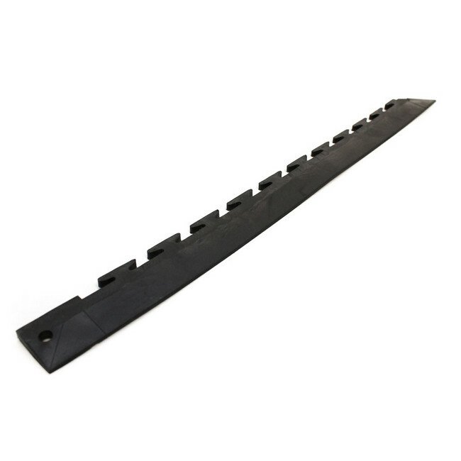 Edging for Kwiklok Interlocking PVC Floor Tiles - Recycled - 46.5 x 3 x 0.6 cm - Black - RUBKLR6