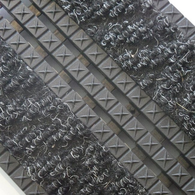 Entrance Mat - Premier Star Gripper Plus Floor Tile with PP Inserts Open - 45 x 30 x 1.4 cm - Charcoal - PSG010001