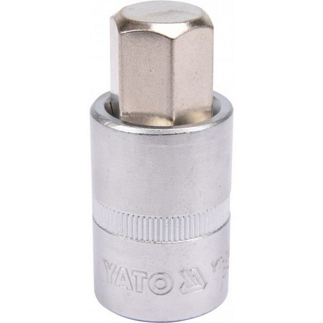 Hex Bit Socket - Chrome Vanadium - 1/2" Connector - Long - HEX 10 x 100mm - YT-04395