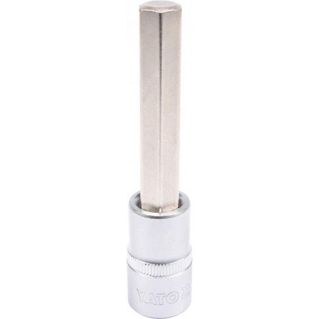 Hex Bit Socket - Chrome Vanadium - 1/2" Connector - Long - HEX 12 x 100mm - YT-04396