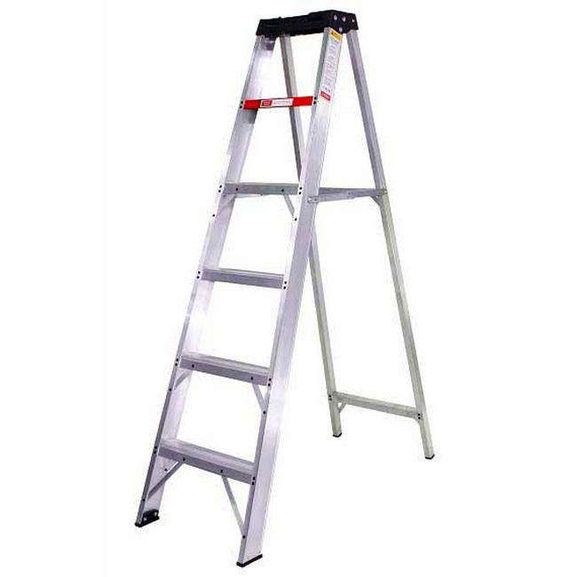 Stepladder - Industrial Heavy Duty A-Frame Aluminium - 8 Steps - 2.4m - LAS8