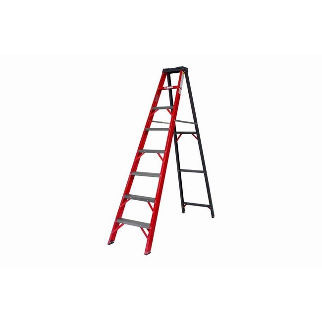 All Fibreglass Single Sided Ladder - Industrial A-Frame - 12 Steps - 3.6m - FGS12-ALL