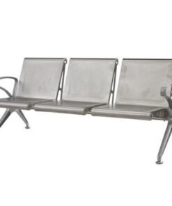 Airport Bench - Indoor and Outdoor Waiting Room Seat - Stainless Steel - Three Seater - Flat Pack - 185 x 67 x 82 cm - PF03