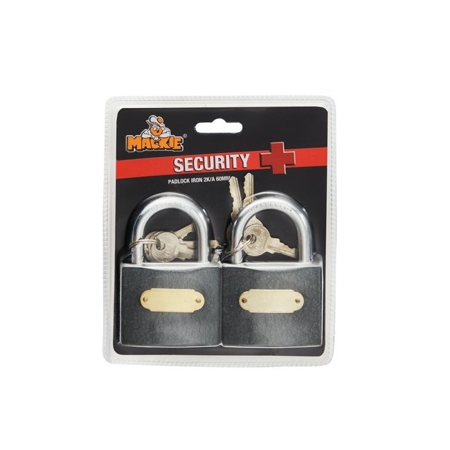Padlock - Iron - 2k/A - 60mm - Pack of 2 - 97031105