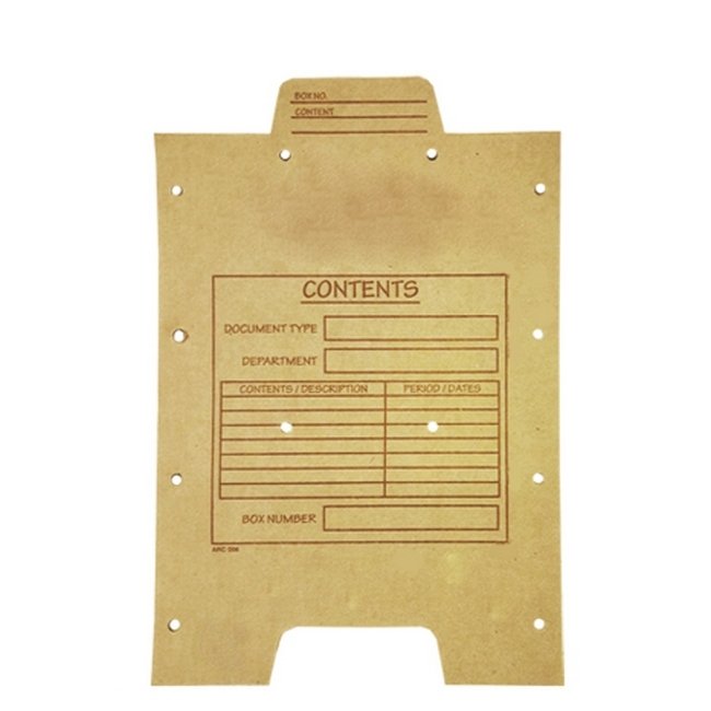 Document Dividers for Archive Storage Box - Backing Board Top - A4 - Pack of 100 - ARC006