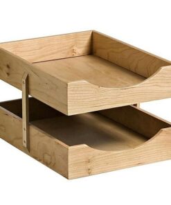 Letter Tray - Double - Contract Wooden Range - 38.5 x 28 x 20 cm - Oak - WAL902OA