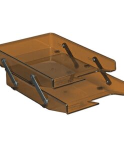 Double Letter Tray - Rainbow Range - Plastic - 33.5 x 25 x 6 cm - Colour Options - 694BR