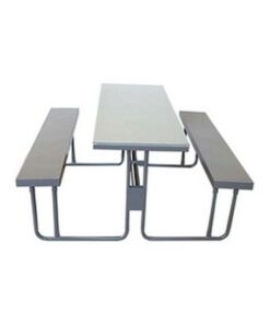 Steel Canteen Table - 145 x 150 x 72cm - CU004-grey