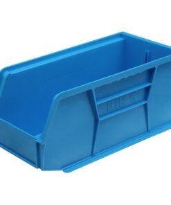 Stack & Hang Parts Storage Bin - Small Plastic Container - Size 5 - 28 x 14 x 13 cm - Blue - BIN-5-BLUE