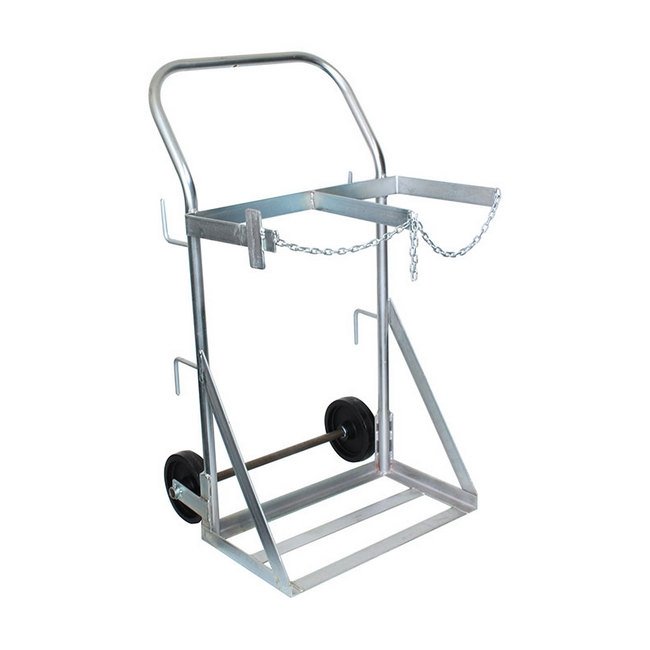 Gas Bottle Trolley - Double LPG Oxygen Canister - 27 x 66 x 124 cm - Load Capacity 300kg - SX4-WSR