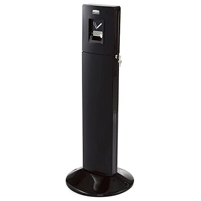 Rubbermaid Smokers Station -Metropolitan - 43 x 43 x 107cm - Black - FGR93400BK