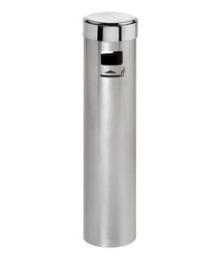 Ash Pillar Bin - Wall Mounted - Stainless Steel - 90 x 300 (H) mm - 054SS