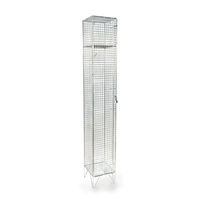 Wire Mesh Locker - Electro Plated - 1 Door - 180 x 30 x 45cm