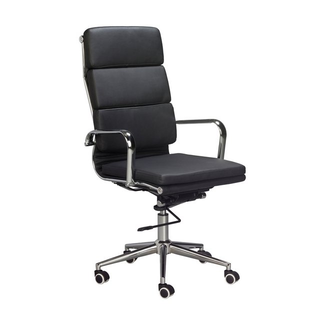High Back Office Chair - Eames Cushion - PU Leather - Tilt - Gas Height - Colour Options