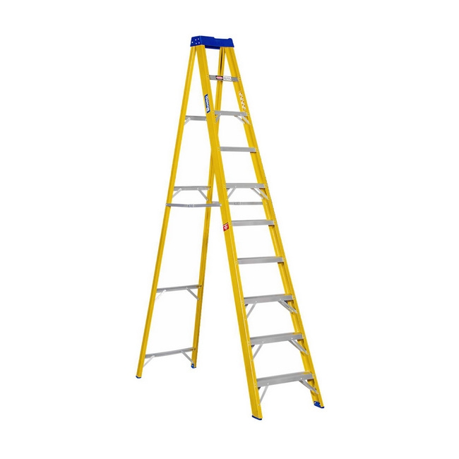 Partial Fibreglass Step Ladder - Single Sided - Industrial - 10 Steps - 3.0m