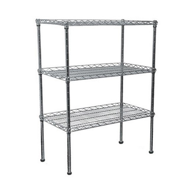Wire Steel Shelving 3 Shelves - 150 x 120 x 45 cm