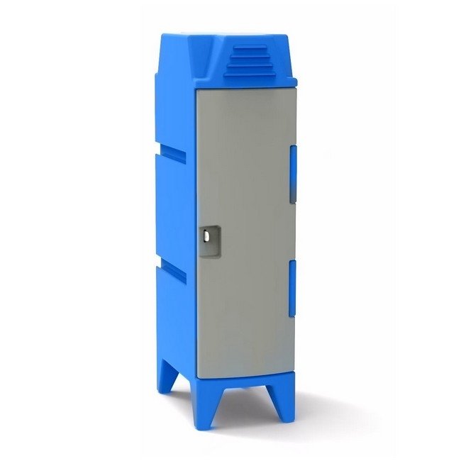 Plastic Clothes Locker - Solid Door - Stackable with Feet - 47.5 x 30 x 112 cm
