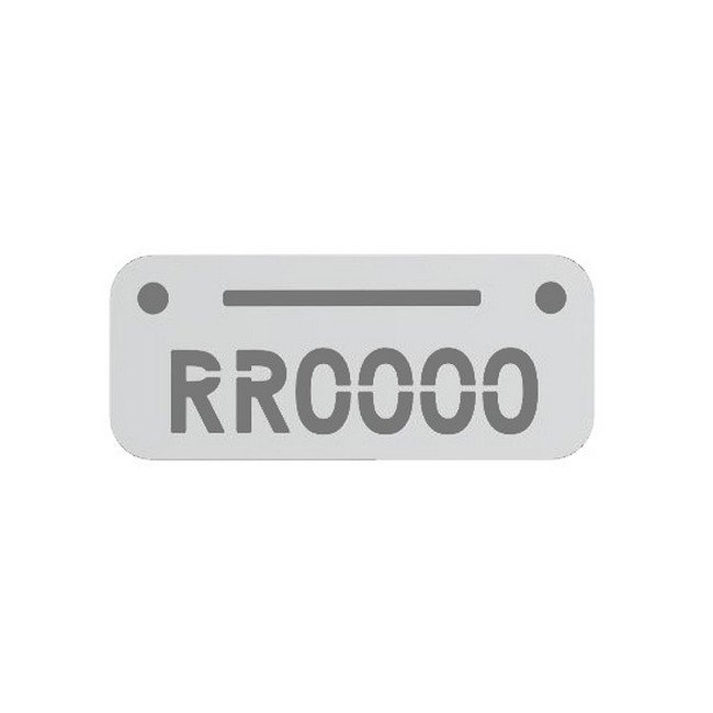 Plastic Locker Numbering Plate -Aluminium