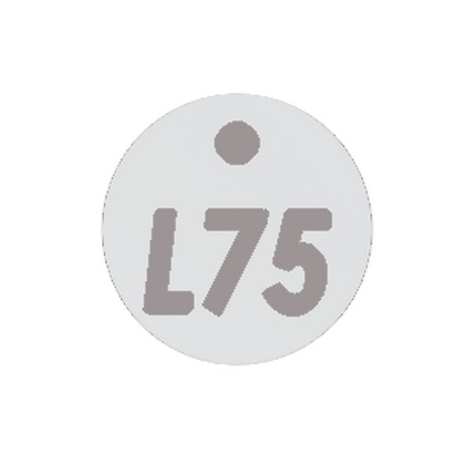 Plastic Locker Numbering Plate - Aluminium