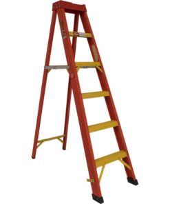 Fibreglass Single Sided Step Ladder - Industrial - Heavy Duty - 4 Step - 1.2M