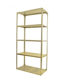 Bolted Shelving Steel Bay 5 Shelves - Uni-Angle - Five Shelf Kit - Painted - 213.4 x 91.4 x 76.2 cm