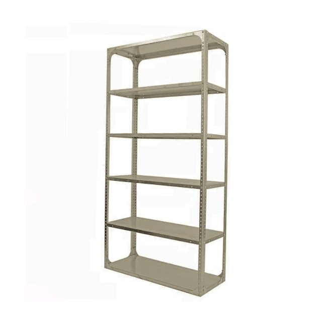 Bolted Shelving Steel Bay 6 Shelves - Uni-Angle - Six Shelf Kit - Painted - 182.9 x 91.4 x 45.7 cm