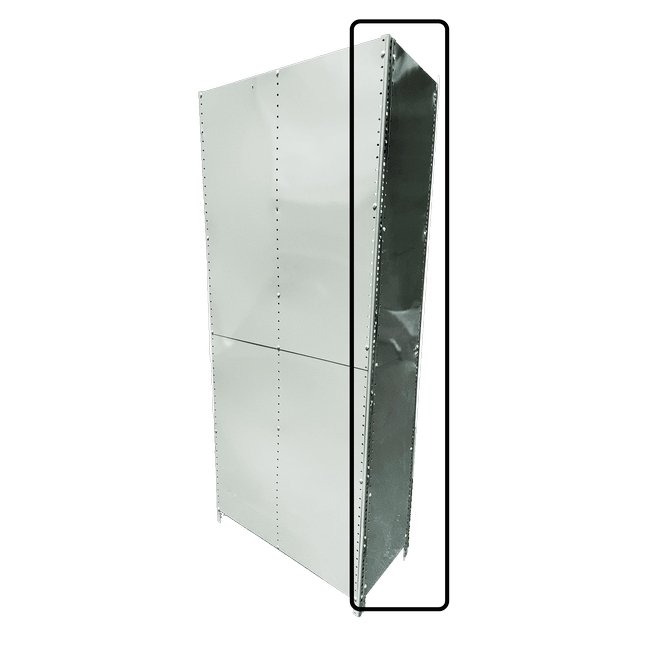 Bolted Shelving Steel Side Panel - Uni-Angle - Galvanised - 129.5 x 30.5 cm