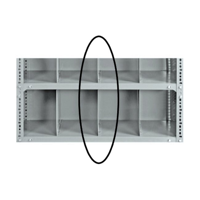 Bolted Shelving Steel Shelf Divider - Uni-Angle - Galvanised - 34.0 x 30.5 cm