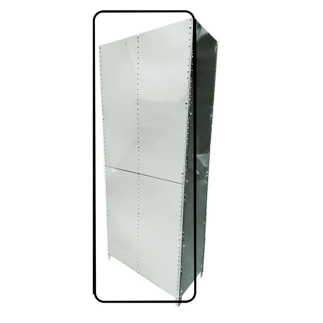 Bolted Shelving Steel Back Panel - Uni-Angle - Galvanised - 99.0 x 91.4 cm