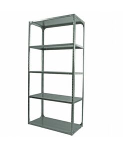 Bolted Shelving Steel Bay 5 Shelves - Uni-Angle - Five Shelf Kit - Galvanised - 274.3 x 91.4 x 61 cm