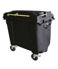 660L Wheelie Bin - 4 Wheel - Bulk Bin - Plastic - Black