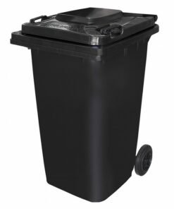 240L Wheelie Bin - 2 Wheel - Plastic - Black