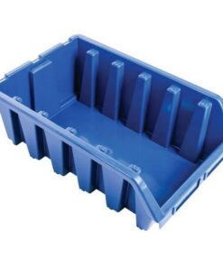 Matlock Plastic Storage Bin - Wall Mountable & Stackable - Label Holder - 33 x 50 x 18.7 cm - Blue